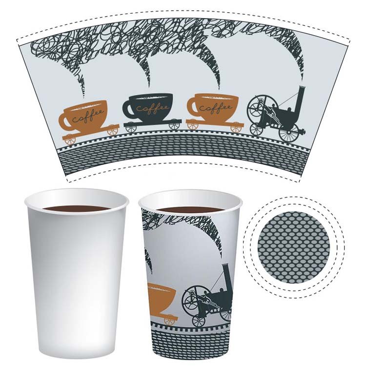 APP Yibin Enso Single Side Coated Paper Cup Fan for Water Juice Coffee Tea for Wrapping Use in Energy Drinks Chemical Industries