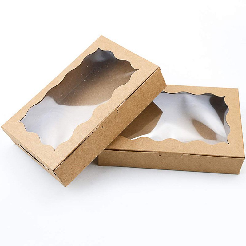 New style window gift packaging paper box kraft paper white card window paper box spot wholesale