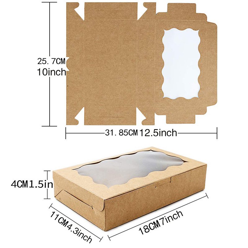 New style window gift packaging paper box kraft paper white card window paper box spot wholesale