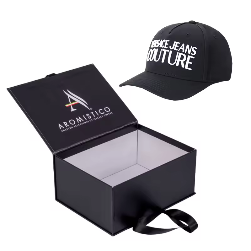 Customized Logo Rigid Cardboard Folding Gift Box Recyclable Magnetic Packaging Paper Box with Ribbon