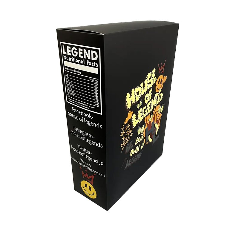 Wholesale Custom Logo Design Foldable Clothing Hoodies Paper Cereal Box Package Cereal Box Packaging For Clothes