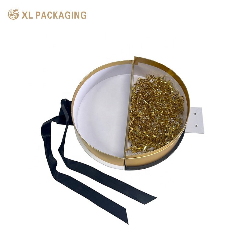 Customized Popular Semi-Circle Half Round Shape Design Silver Gold Color Empty Packaging Box For Cosmetic