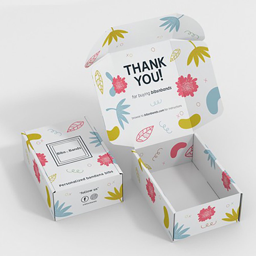 Custom Printed Corrugated Cardboard Paper Gift Packaging Mailer Shipping Box With Logo For Small Business