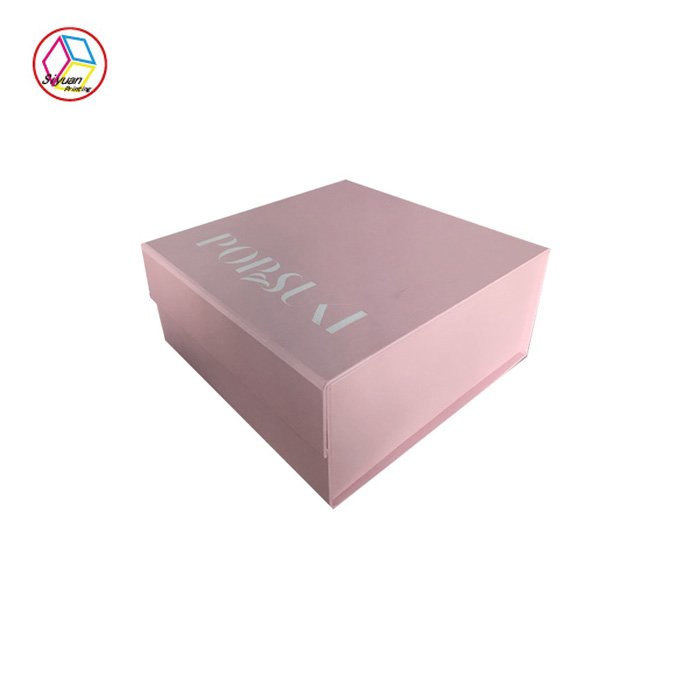 Custom logo gift magnetic lid folding paper packaging box for gift