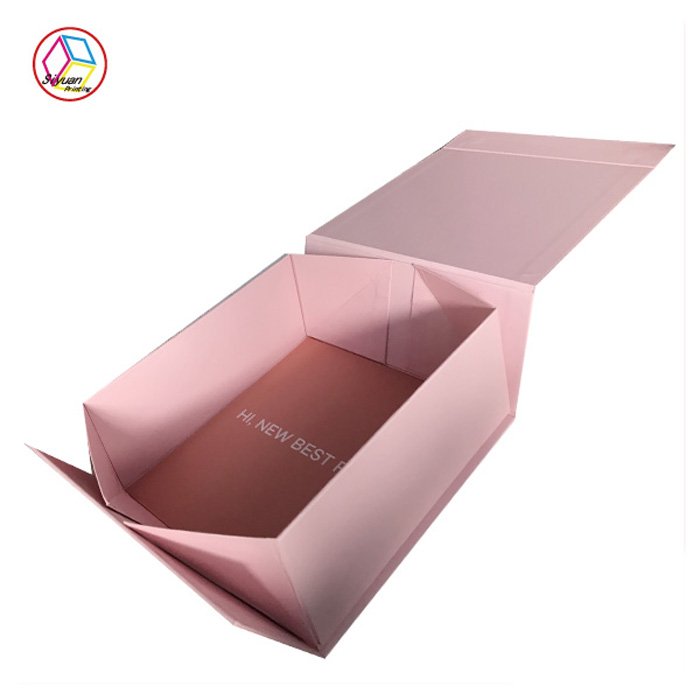 Custom logo gift magnetic lid folding paper packaging box for gift