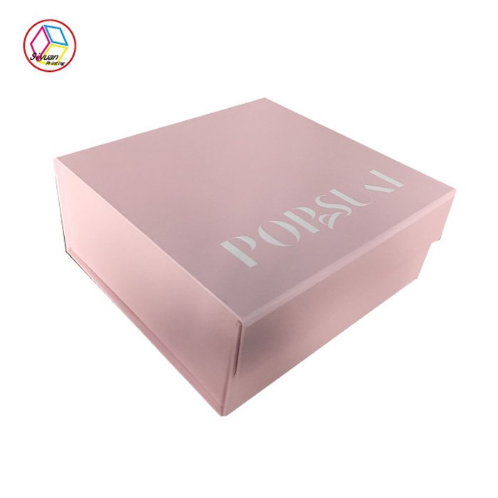 Custom logo gift magnetic lid folding paper packaging box for gift