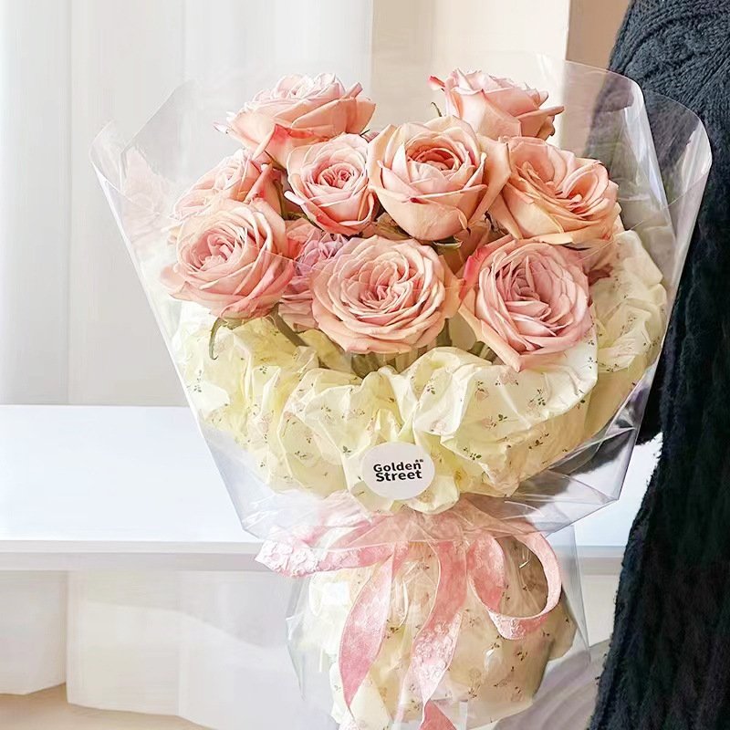 Romantic Rose Flower Bouquet Handmade diy material gift wrapping tissue wrapping packaging paper