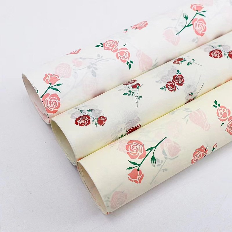 Romantic Rose Flower Bouquet Handmade diy material gift wrapping tissue wrapping packaging paper