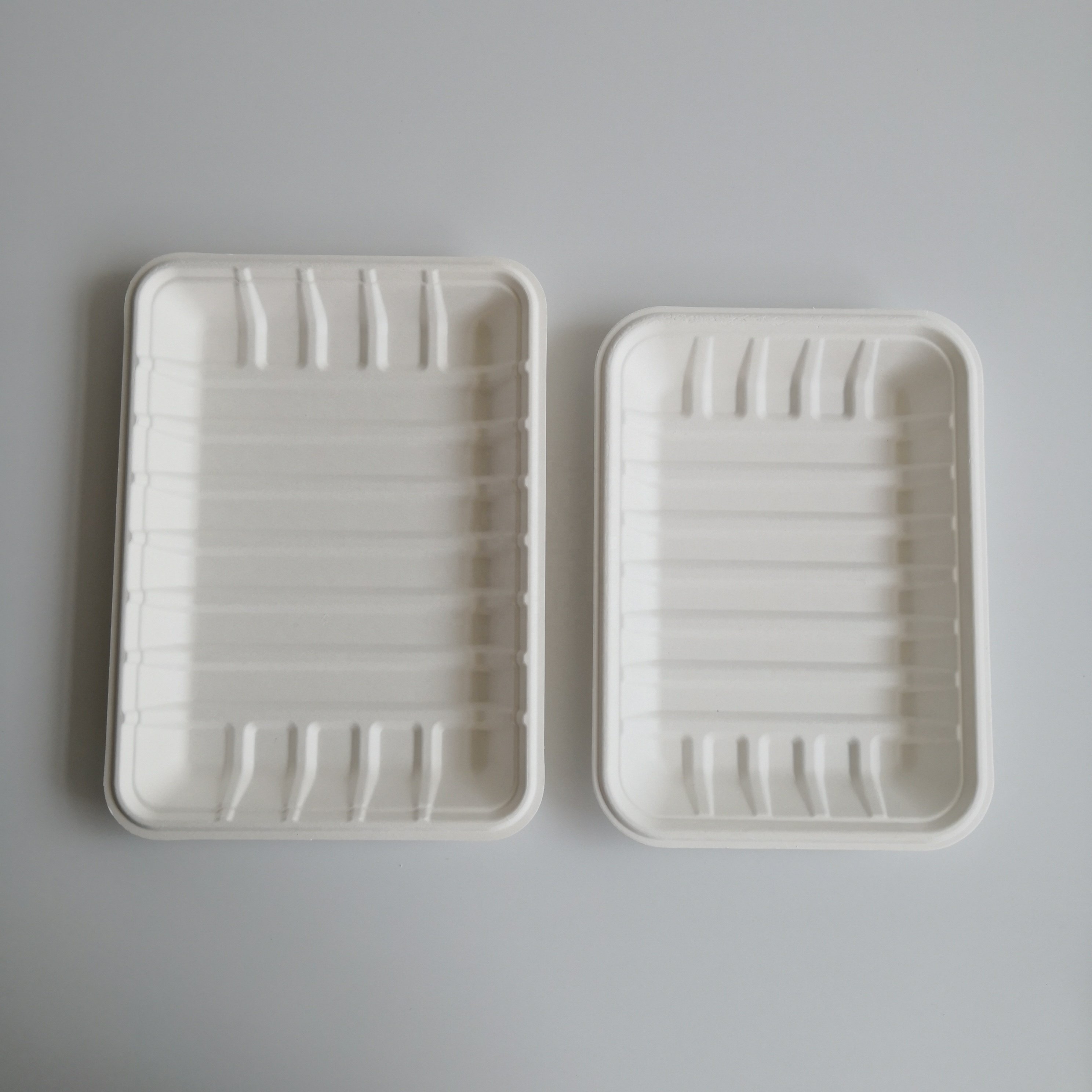 Customizable Biodegradable Meat Tray Bagasse Sugarcane Wheat Straw Fiber Paper Pulp Sushi Tray