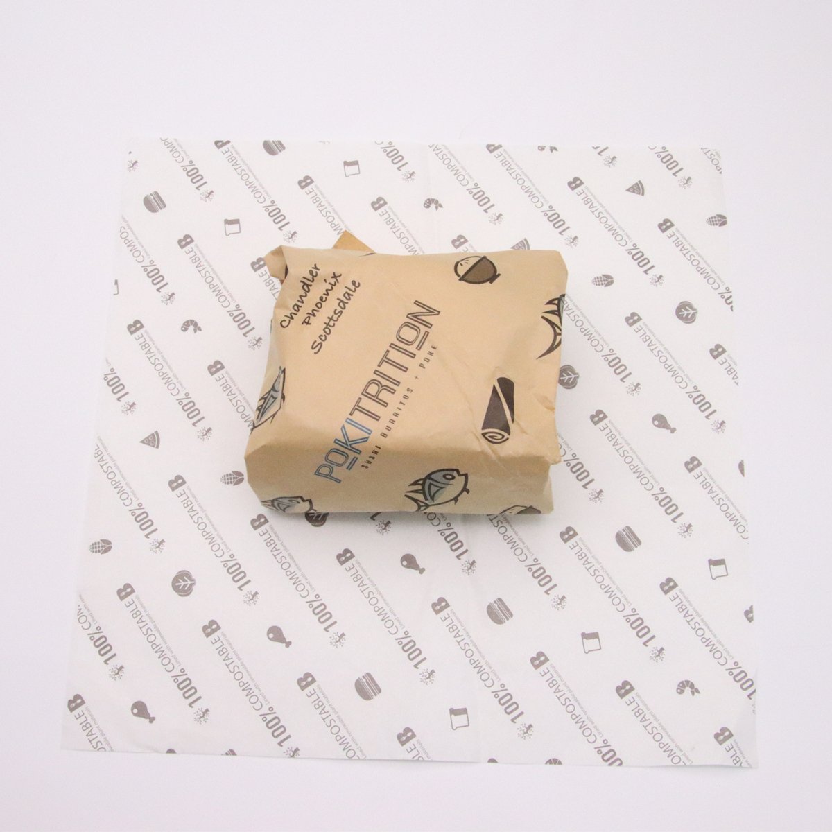 Kingwin custom plain white wax food grade wrapping paper for sale