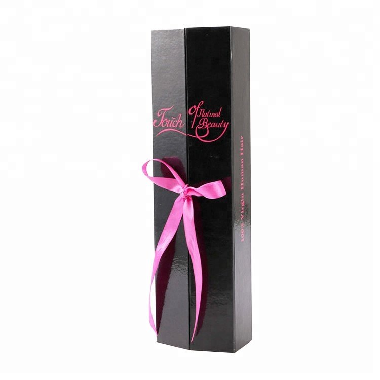 Surprise Price Custom Cosmetic Hair Extension Packaging Boxes With Ribbon Luxury Door Open Gift Packaging Box