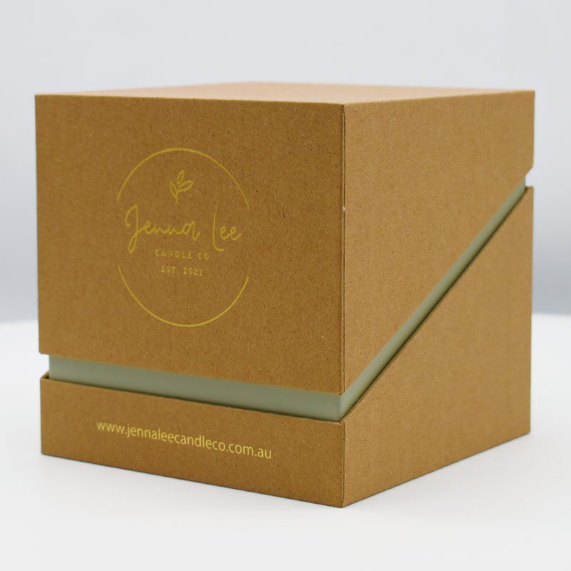 Customized Luxury Gold Foil Logo Candle Jar Glass Packaging Paper EVA Inside Paper Box