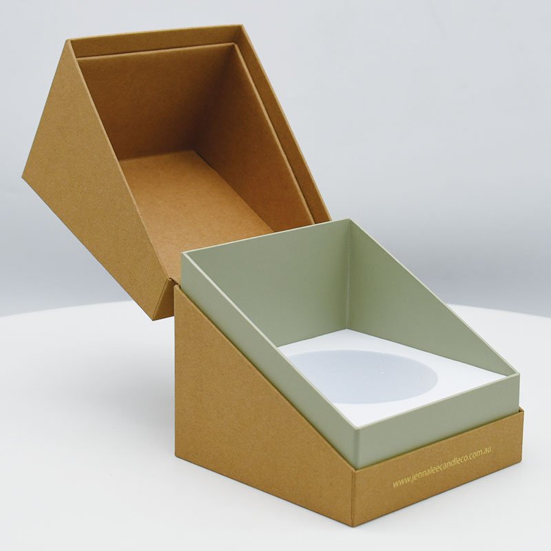 Customized Luxury Gold Foil Logo Candle Jar Glass Packaging Paper EVA Inside Paper Box