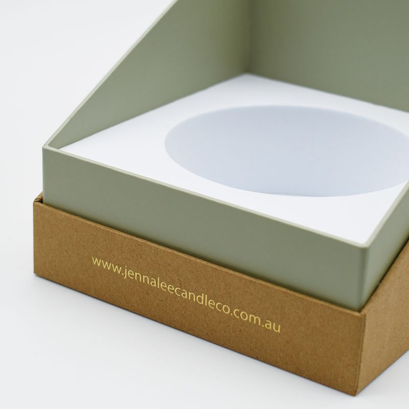 Customized Luxury Gold Foil Logo Candle Jar Glass Packaging Paper EVA Inside Paper Box