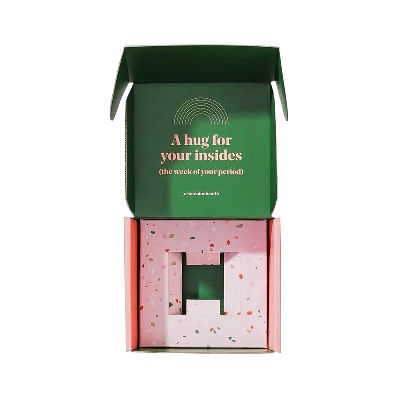 Customized Logo Corrugated Cartons Shipping Mailer Box Pink Cardboard Gift Packaging Paper Boxes