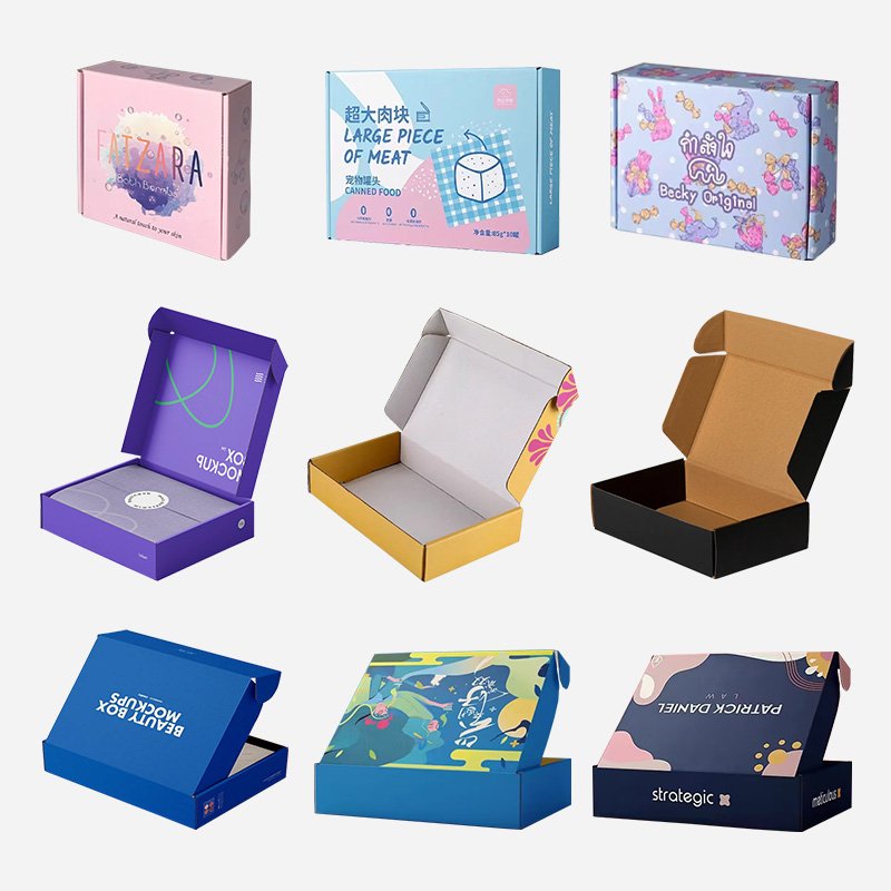 Customized Logo Corrugated Cartons Shipping Mailer Box Pink Cardboard Gift Packaging Paper Boxes