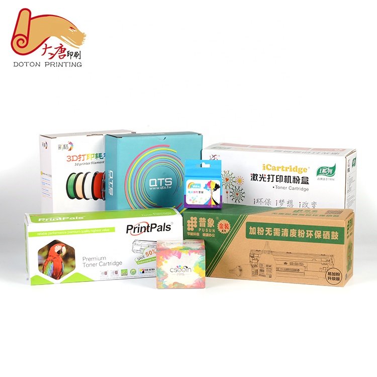 custom printed full color paper cardboard toner cartridge packaging paper box