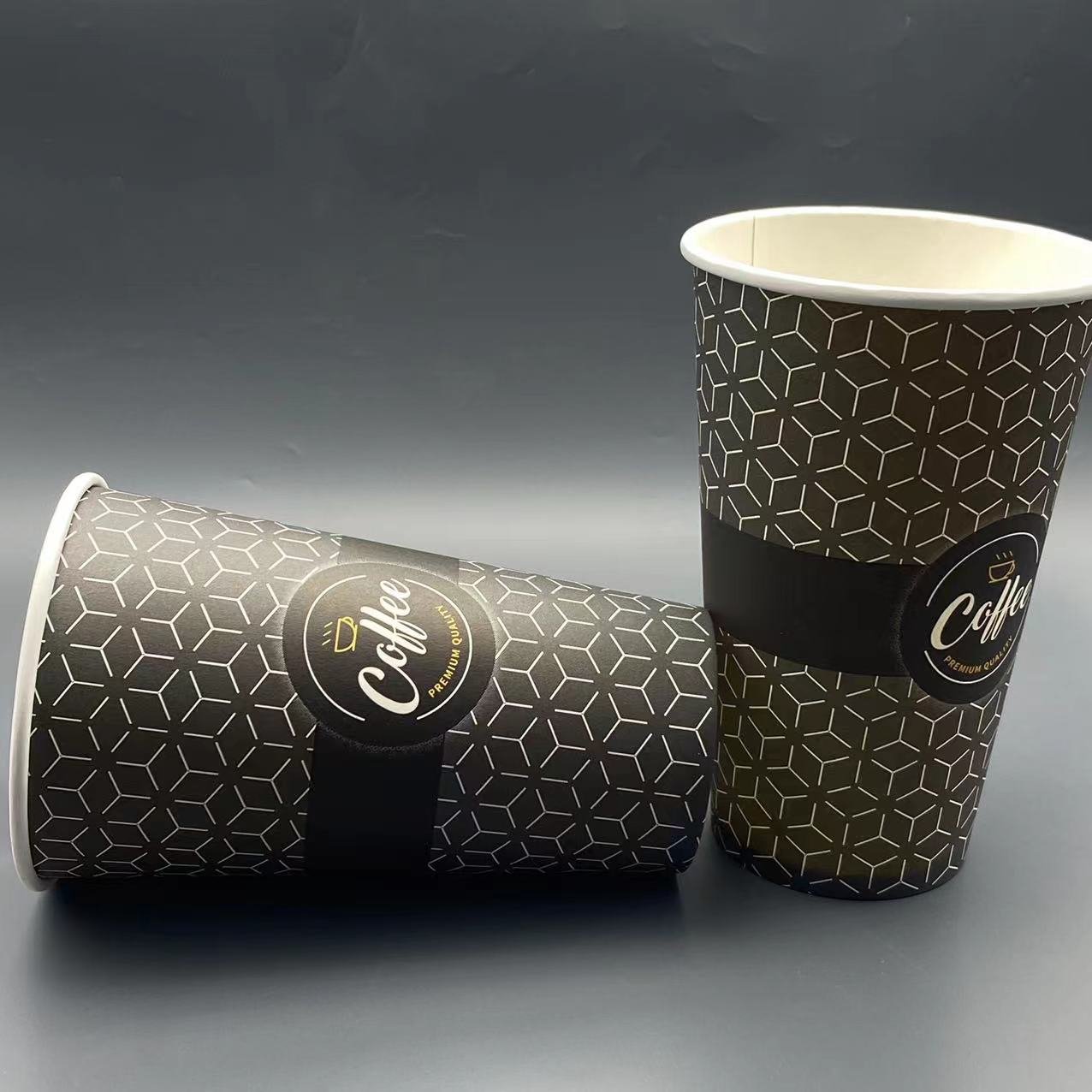 Disposable hot drink Takeout tea coffee paper cups single wall double wall paper cup coffee cups