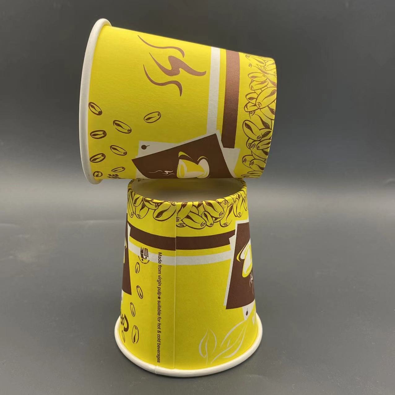 Disposable hot drink Takeout tea coffee paper cups single wall double wall paper cup coffee cups
