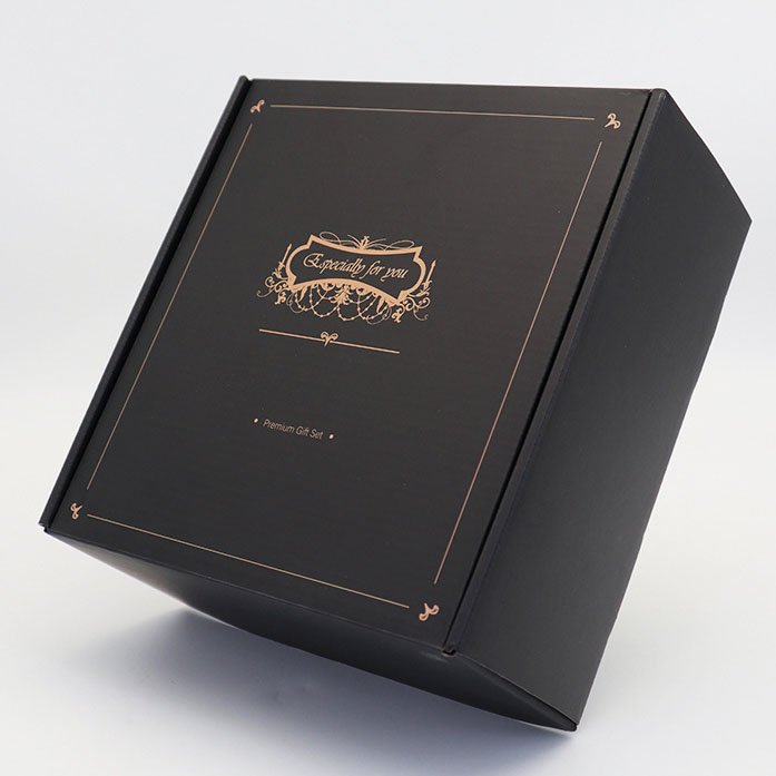 Custom logo packaging paper box black aircraft box cardboard corrugated paper box