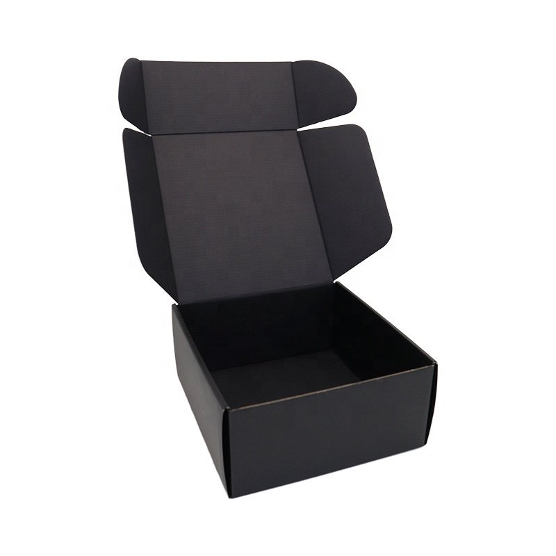 Custom logo packaging paper box black aircraft box cardboard corrugated paper box
