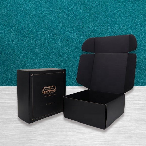 Custom logo packaging paper box black aircraft box cardboard corrugated paper box