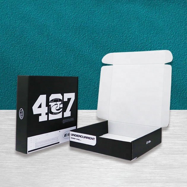 Custom logo packaging paper box black aircraft box cardboard corrugated paper box