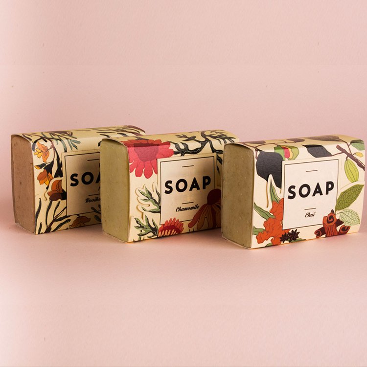 2022 luxury custom printed size gift kraft paper boxes roses soap flower bar set with lid box packaging