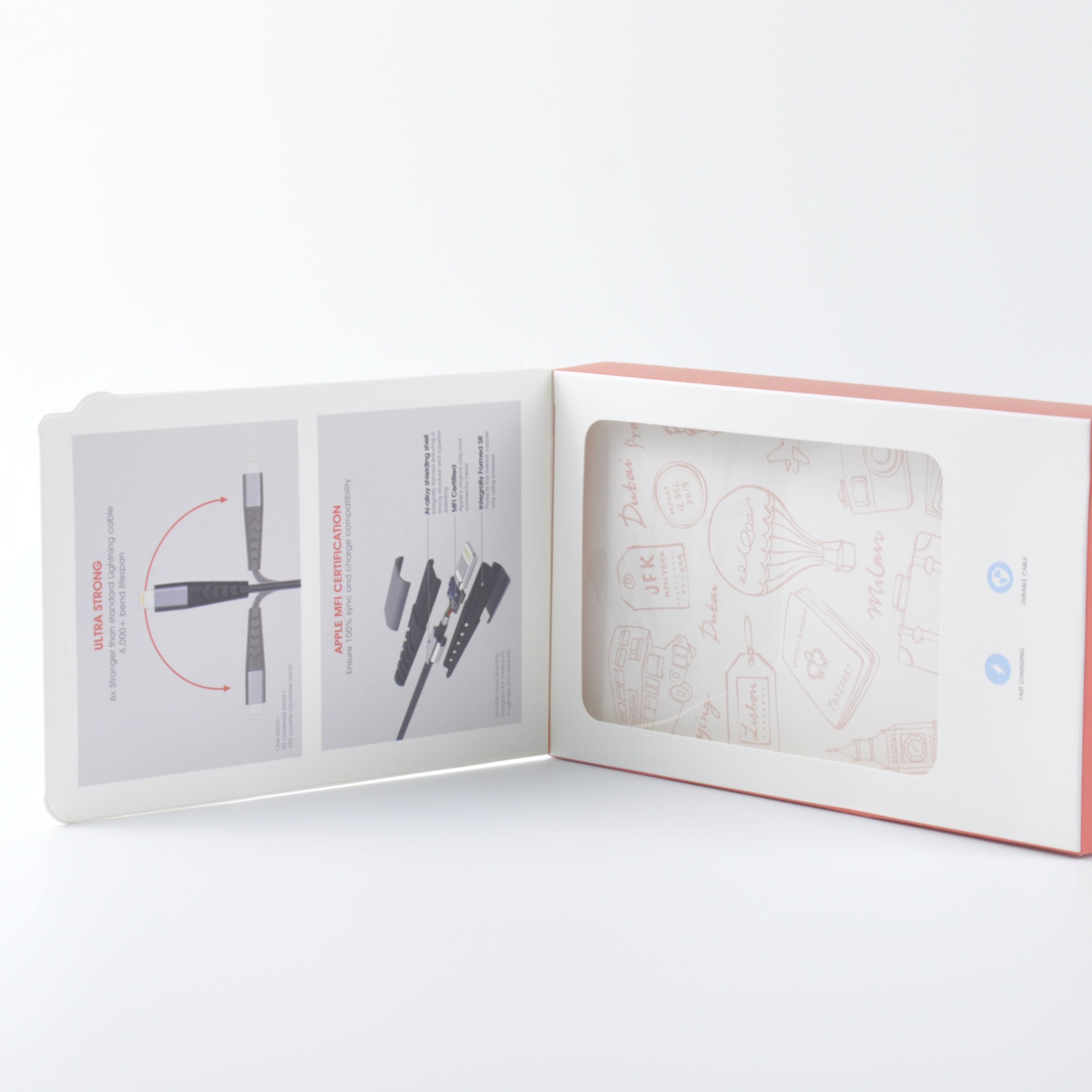 Custom Type C Cable Packing Mobile Phone Data Cable Packaging Paper Box Phone Case Packaging Box