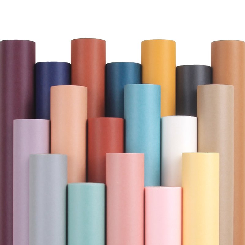 High quality solid color gift bouquet craft paper roll packaging paper for flowers