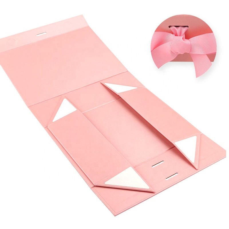 Hair Bundles Packaging Box Extension Bags with Satin Human Weave Hair Gift Storage Box with Ribbon Closure for Wig Accessories