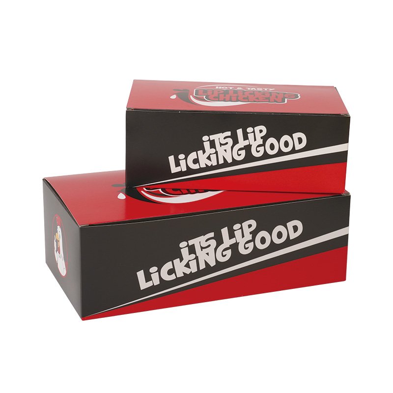 Factory Customize restaurant Takeaway Fried chicken package Recyclable Custom Printed takeaway packaging box for fried chicken