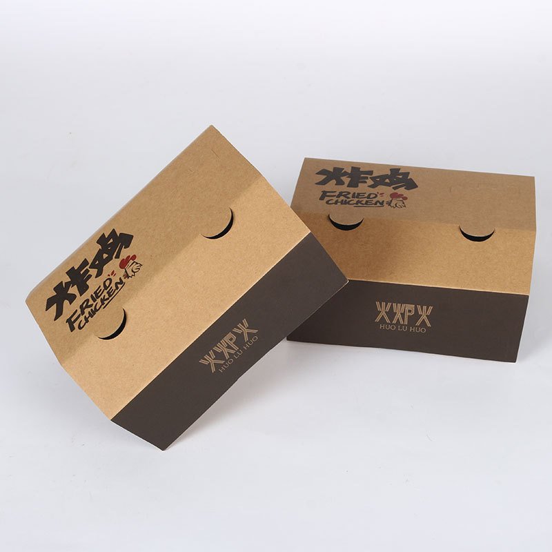 Commercial foldable fried chicken packaging box French fries takeaway food box snack salad box