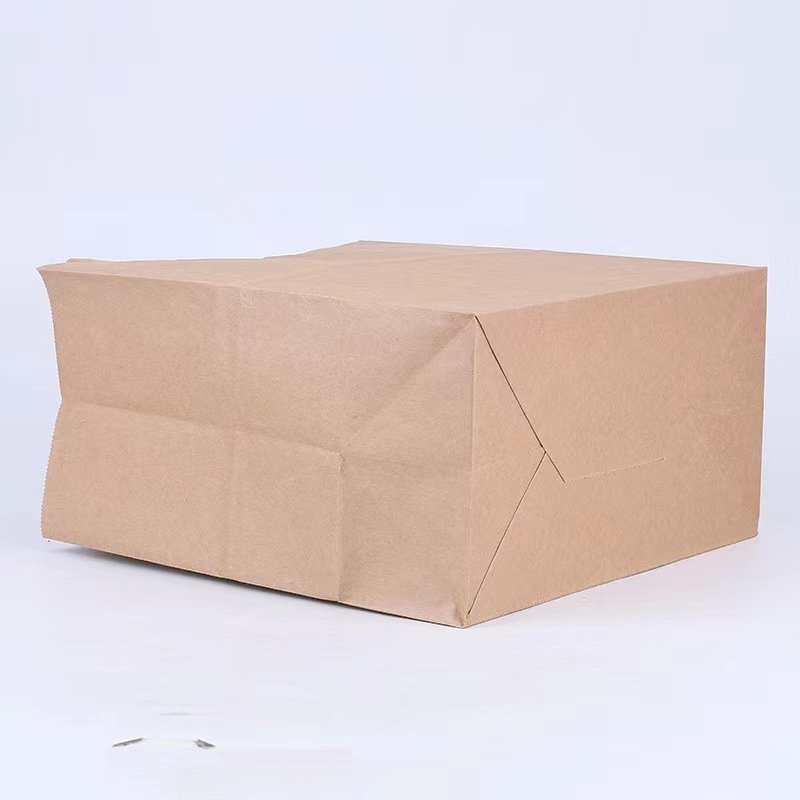 Custom printed logo delivery food packaging bag take away food bag restaurant kraft paper bags