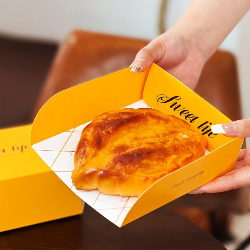ETpack Wholesale custom cake Cookie box Croissant waffle takeaway box baked packaging box Eco-Friendly Packaging
