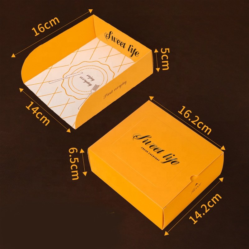 ETpack Wholesale custom cake Cookie box Croissant waffle takeaway box baked packaging box Eco-Friendly Packaging