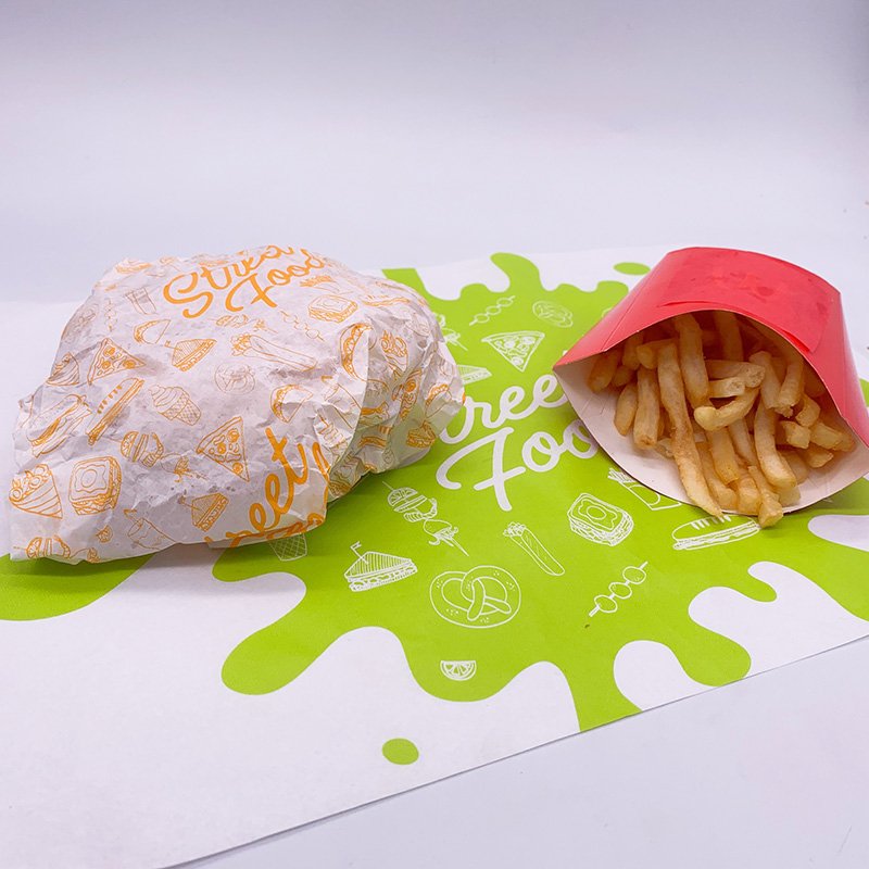 Wholesale Custom Logo 30cm x 30cm Greaseproof Paper Sheets for Food Wrapping