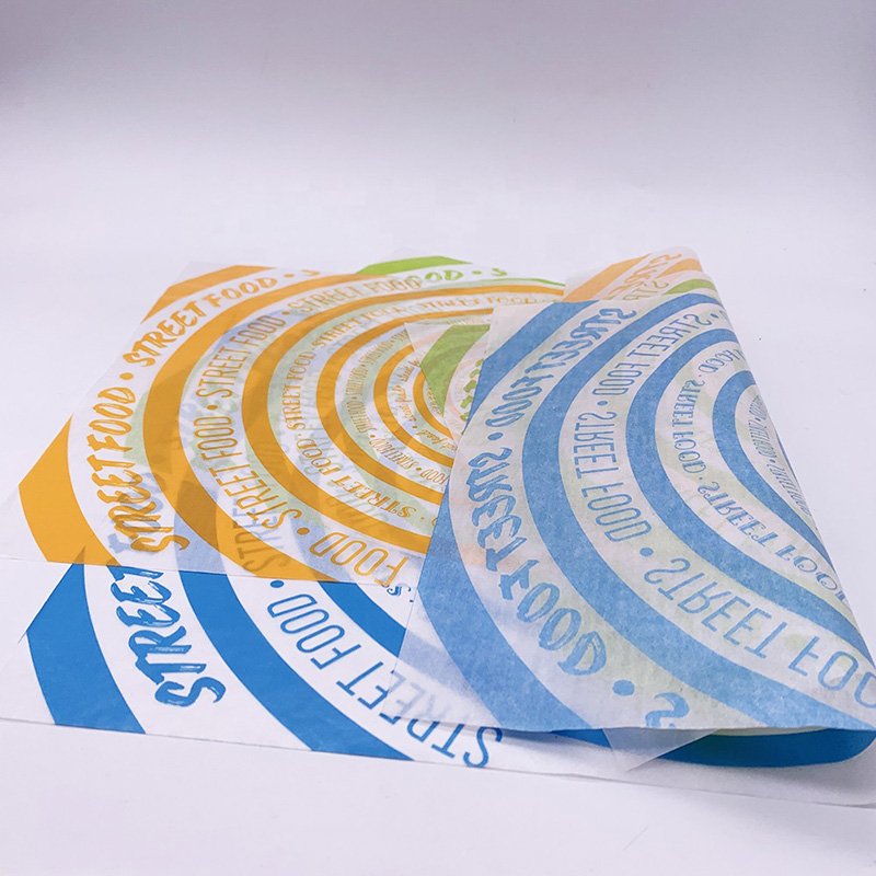 Wholesale Custom Logo 30cm x 30cm Greaseproof Paper Sheets for Food Wrapping