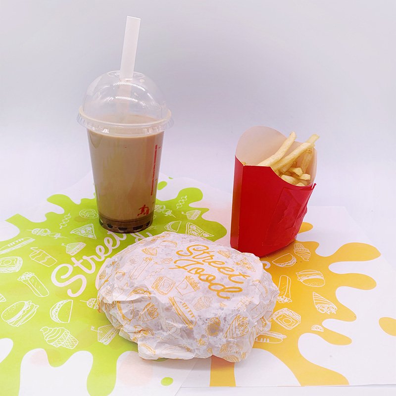 Wholesale Custom Logo 30cm x 30cm Greaseproof Paper Sheets for Food Wrapping
