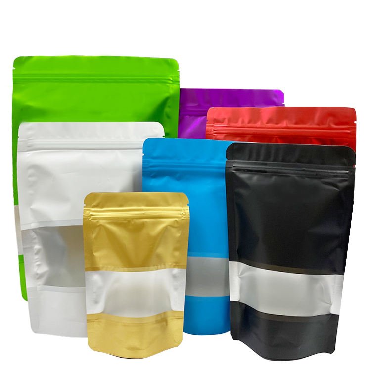 Bolsas kraft coffee bags ziplock bag paper food packaging stand up pouch kraft paper bag with window