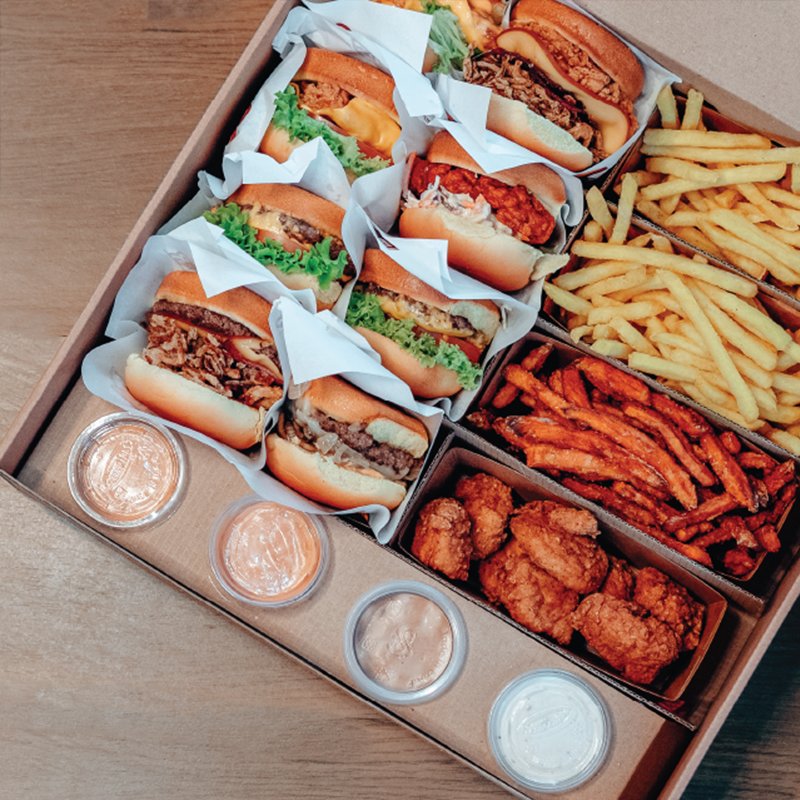 Custom disposable take out fast food paper container box takeaway chicken wing box french fries packaging burger box