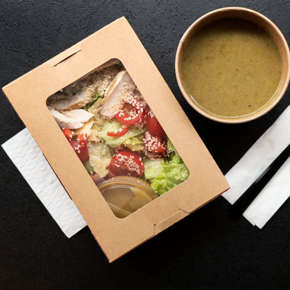 Custom disposable take out fast food paper container box takeaway chicken wing box french fries packaging burger box