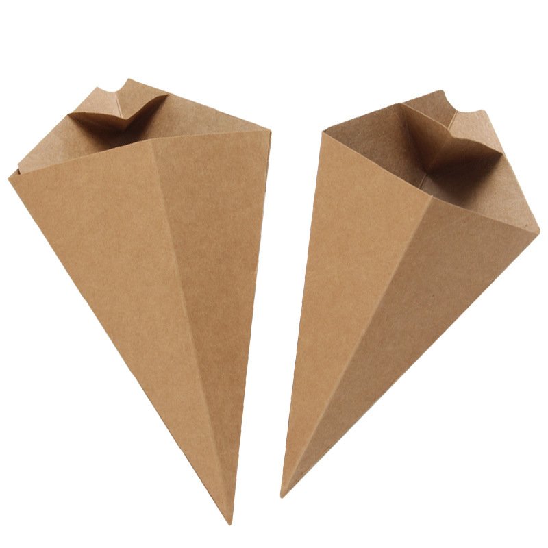 Food Paper Cones Chips fries holder fried chicken Popcorn cone ketchup dip pocket With Sauce Churro Chips