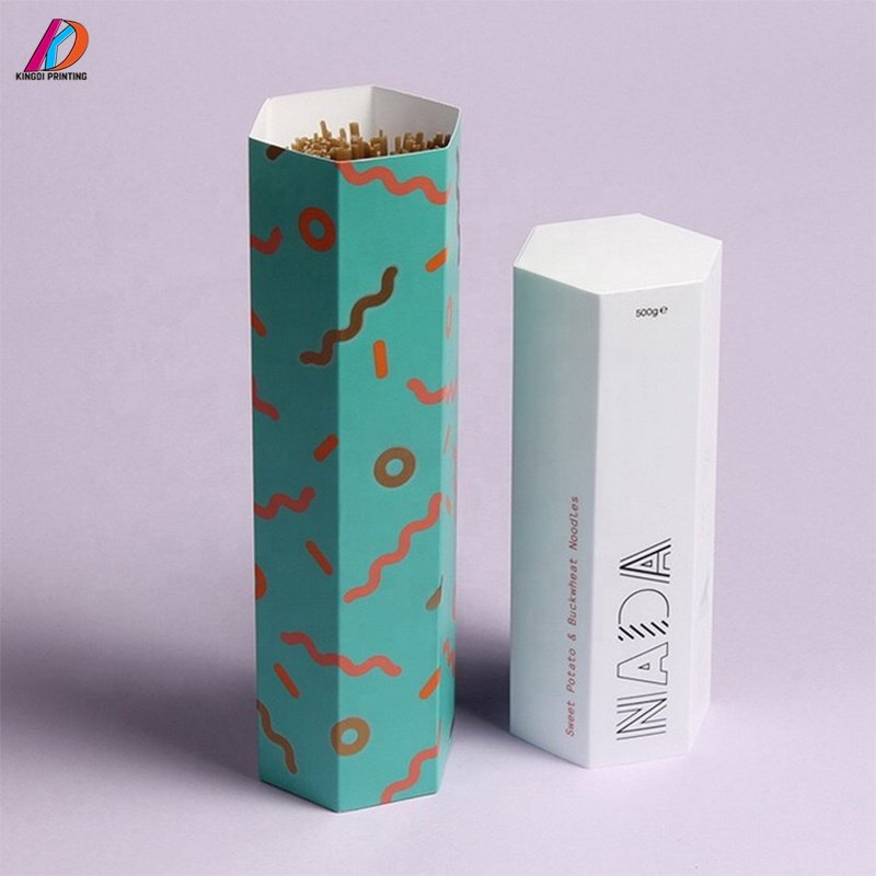Custom printed food grade hexagon shaped paper box package