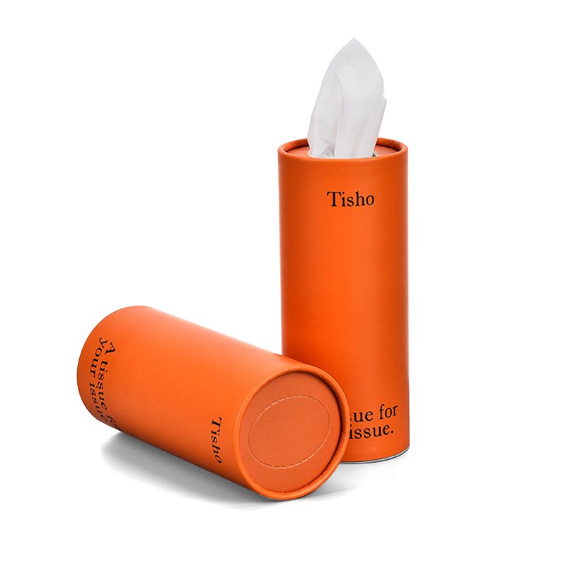 Custom cylinder tube packaging Round cardboard boxes Cylinder tissues box