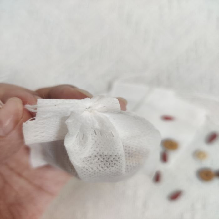 6*8cm High Quality Disposable Non-Woven Tea Filter Bag with Drawstring for Packaging & Printing