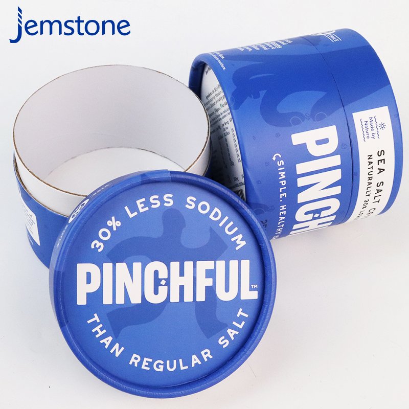 Bio-Degradable Food Industry Kraft Paper Spice Salt Shaker Tube Stamped Printed Cylinder Packaging paper tube packaging