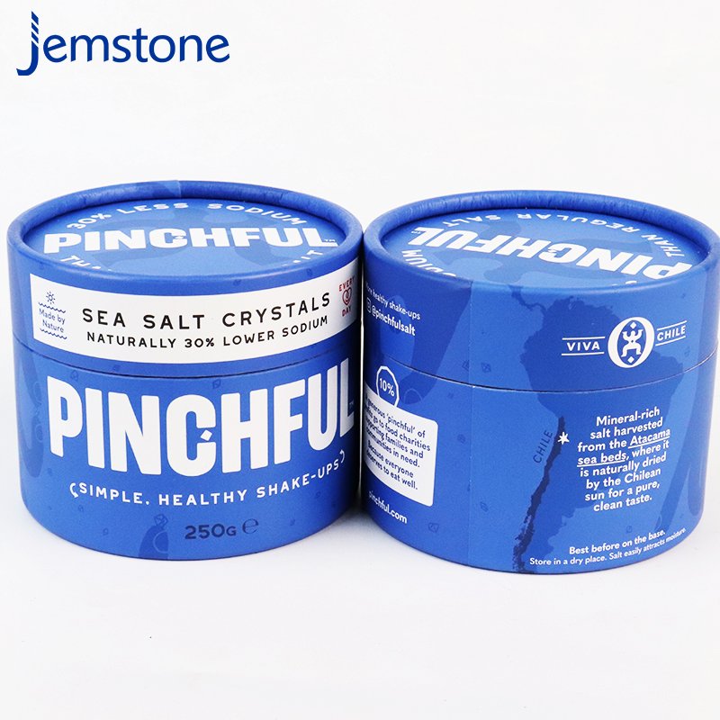 Bio-Degradable Food Industry Kraft Paper Spice Salt Shaker Tube Stamped Printed Cylinder Packaging paper tube packaging
