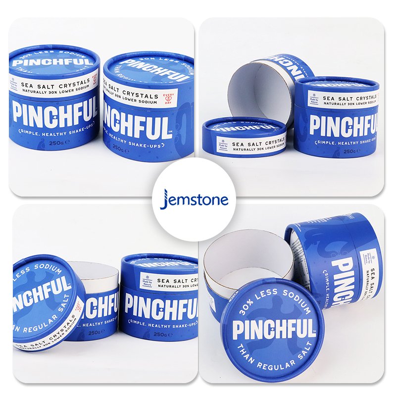 Bio-Degradable Food Industry Kraft Paper Spice Salt Shaker Tube Stamped Printed Cylinder Packaging paper tube packaging
