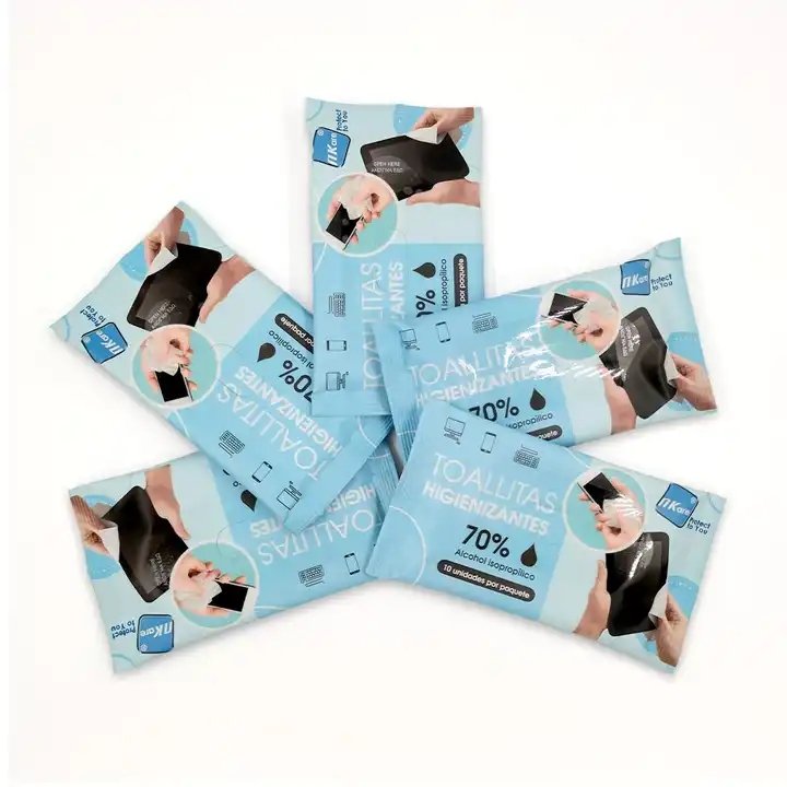 Aluminum foil paper is used to make bags for packaging glass wipes